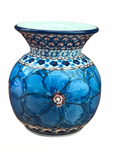 Load image into Gallery viewer, Bubble Vase Unikat Cobalt Flowers

