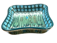 Shallow Fluted Bowl 4” Unikat  Green Lake Grass