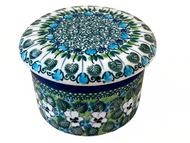 Butter Bell Dish Unikat Pansies Dance