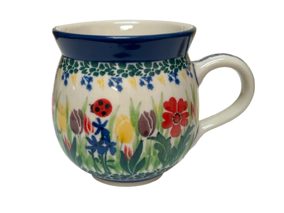 Bubble Mug 12 oz Unikat Ladybug Charm