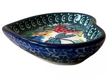 Load image into Gallery viewer, Heart Shaped Bowl 3" Unikat Happy Dragonfly
