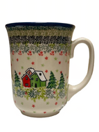 Bistro Mug 17 oz Unikat Christmas Cabin