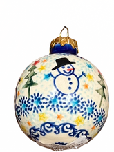 Load image into Gallery viewer, Christmas Ball Ornament Unikat Jolly Snowman
