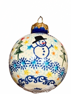 Christmas Ball Ornament Unikat Jolly Snowman