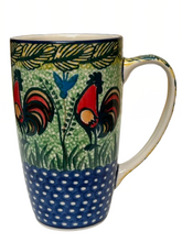 Load image into Gallery viewer, Latte Mug 12 oz UNIKAT Happy Rooster
