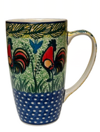 Latte Mug 12 oz UNIKAT Happy Rooster