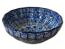Load image into Gallery viewer, Scalloped Bowl 4.5&quot; Aztec Sky
