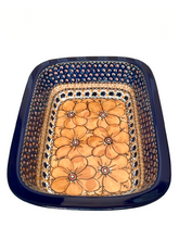 Load image into Gallery viewer, Rectangular Baker 10&quot; Unikat Orange Flowers
