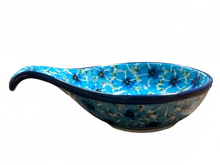 Load image into Gallery viewer, Spoon Rest 7" Unikat Cornflower Button
