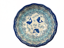 Load image into Gallery viewer, Scalloped Bowl 4.5" Deep Blue Sea
