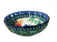 Load image into Gallery viewer, Scalloped Bowl 4.5&quot; Unikat Happy Dragonfly
