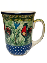 Load image into Gallery viewer, Bistro Mug 17 oz Unikat  Happy Rooster
