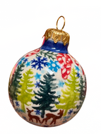 Christmas Ball Ornament Unikat Reindeer Carnival