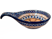 Load image into Gallery viewer, Spoon Rest 7&quot; Unikat Orange Flowers
