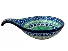 Load image into Gallery viewer, Spoon Rest 7&quot; Unikat Green Flowers
