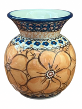 Load image into Gallery viewer, Bubble Vase Unikat Orange Flowers
