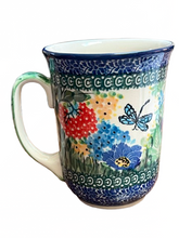 Load image into Gallery viewer, Bistro Mug 17 oz Unikat Happy Dragonfly
