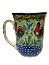 Load image into Gallery viewer, Bistro Mug 17 oz Unikat  Happy Rooster
