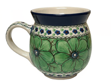 Load image into Gallery viewer, Bubble Mug 16 oz Unikat Green Flowers
