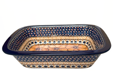 Load image into Gallery viewer, Rectangular Baker 10&quot; Unikat Orange Flowers
