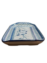 Load image into Gallery viewer, Rectangular Tray 12” Unikat Blue Birds
