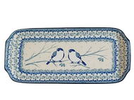 Rectangular Tray 12” Unikat Blue Birds