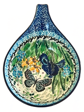 Load image into Gallery viewer, Spoon Rest 7&quot; Unikat Butterfly Garden
