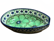 Load image into Gallery viewer, Spoon Rest Unikat Green Flowers
