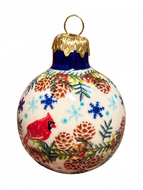 Christmas Ball Ornament Unikat Red Robin Garland
