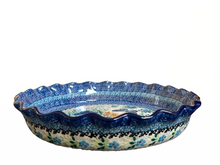 Load image into Gallery viewer, Fluted Pie Baker 10&quot; Unikat Butterfly Garden
