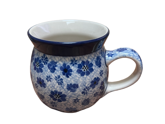 Polish Pottery 16 oz Bubble Mug Drifting Dragonfly