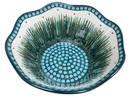 Wavy Edge Bowl 10” Unikat Green Lake Grass