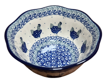 Load image into Gallery viewer, Scalloped Bowl 6” Blue Hen
