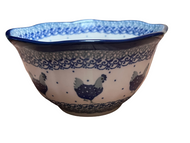 Scalloped Bowl 6” Blue Hen