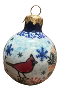 Christmas Ball Ornament Unikat Winter Reds