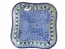 Load image into Gallery viewer, Square Platter 9&quot; Blue Circle

