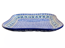Load image into Gallery viewer, Square Platter 9&quot; Blue Circle
