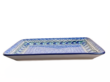 Load image into Gallery viewer, Rectangular Platter 9.5&quot; Blue Circle
