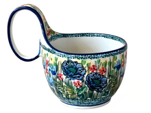 Load image into Gallery viewer, Bowl With Loop Handle 16 oz Unikat Garden Peace
