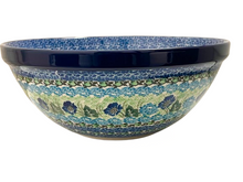 Load image into Gallery viewer, Bowl 9&quot; Unikat Blue Flower Bonanza
