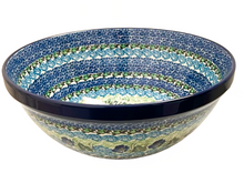 Load image into Gallery viewer, Bowl 9&quot; Unikat Blue Flower Bonanza
