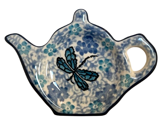 Tea Bag or Lemon Holder Misty Dragonfly