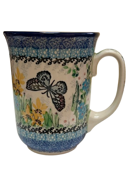 Bistro Mug 17 oz Unikat Butterfly Garden