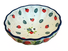 Load image into Gallery viewer, Scalloped Bowl 4.5&quot; Strawberry Field
