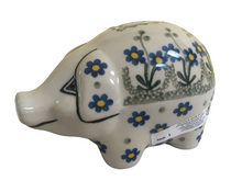 Load image into Gallery viewer, Piggy Bank 5&quot; Blue Spring Daisy
