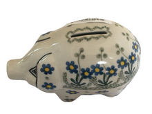Load image into Gallery viewer, Piggy Bank 5&quot; Blue Spring Daisy
