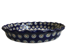 Load image into Gallery viewer, Fluted Pie/Quiche Baker 10&quot; Peacock
