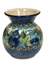 Load image into Gallery viewer, Bubble Vase Unikat Blue Flower Bonanza
