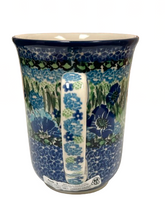 Load image into Gallery viewer, Bistro Mug 17 oz Unikat Blue Flower Bonanza
