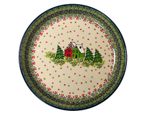 Load image into Gallery viewer, Plate 9&quot; Unikat Christmas Cabin
